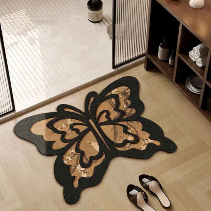 🦋Retro Butterfly Diatomite Mat – Quick Drying & Non-Slip - Image 4