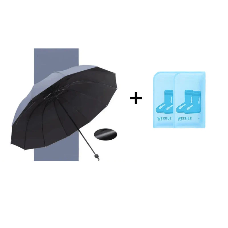 ⏳Limited stock available - while stocks last⏰12-Rib Large Foldable Windproof Umbrella🌂 - Image 13