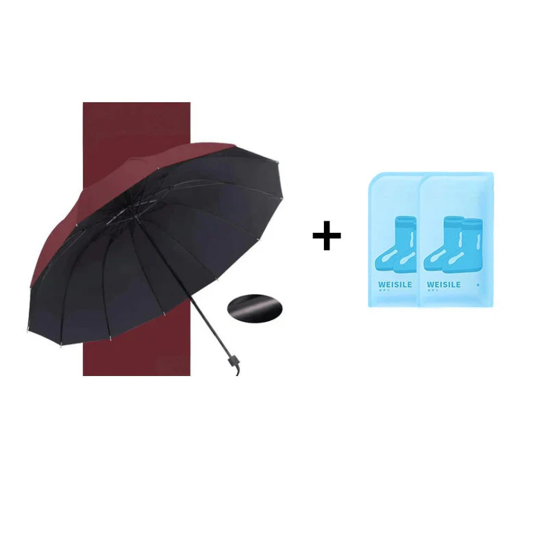 ⏳Limited stock available - while stocks last⏰12-Rib Large Foldable Windproof Umbrella🌂 - Image 15