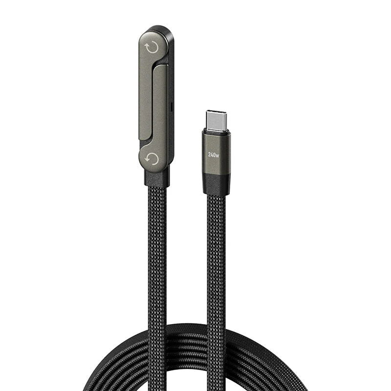 ⚡2-in-1 Invisible Holder Charger Cable – 240W Fast Charging Cord with Built-In Phone Stand - Image 2