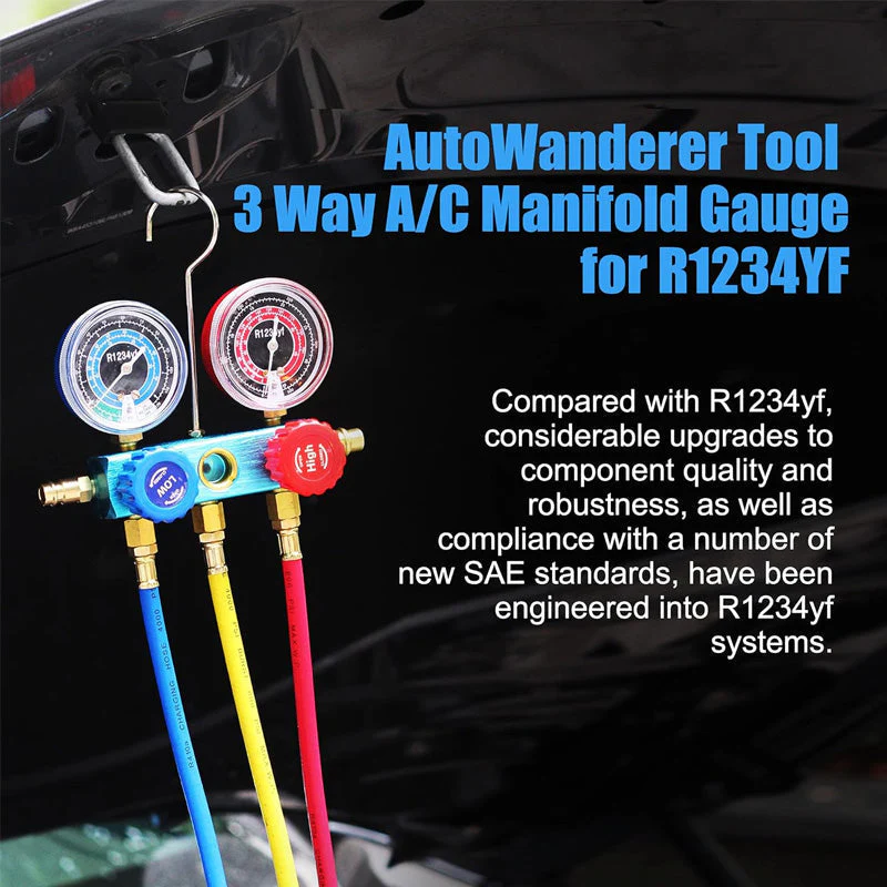 ⏳Time-limited Special🧰3 Way R134/R22/R410 AC Gauges - Image 8