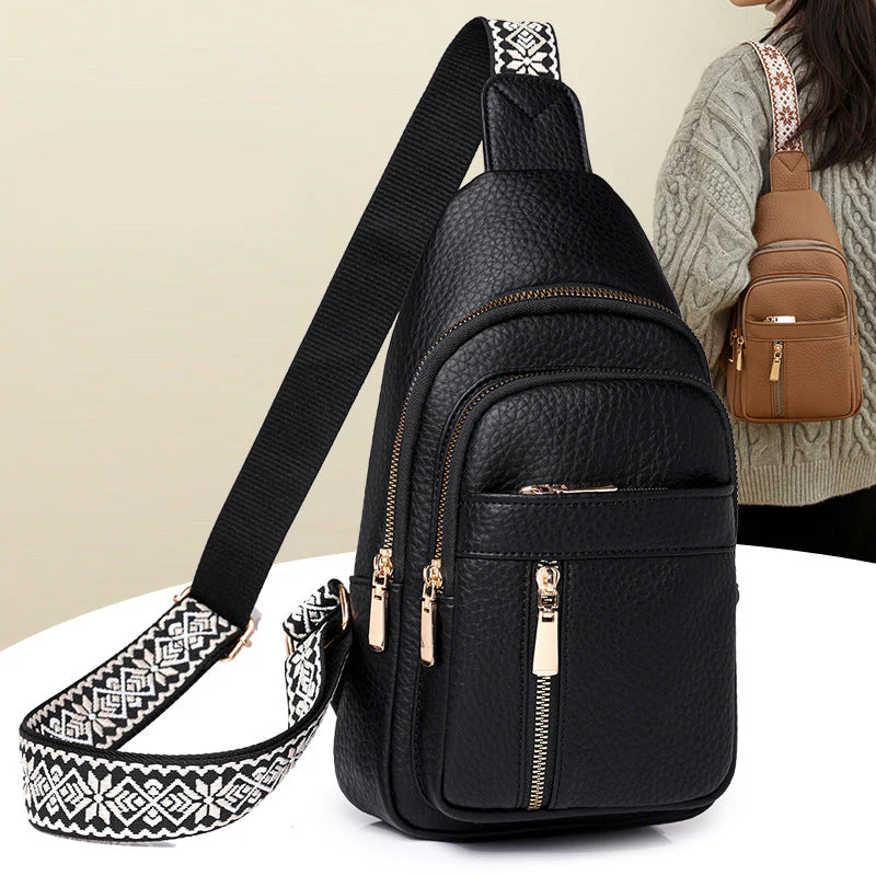 Women's Vintage PU Leather Chest Bag - Image 2