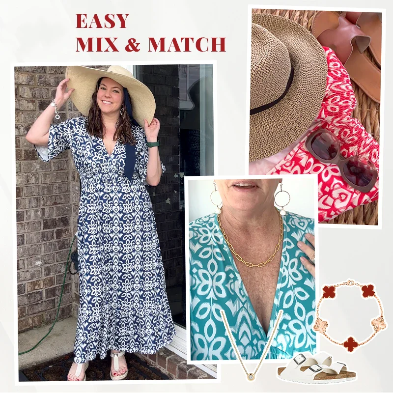 🌺2025 Summer Sale UP TO 65% OFF🥰Bohemian casual print V-neck waist wrap long dress - Image 4