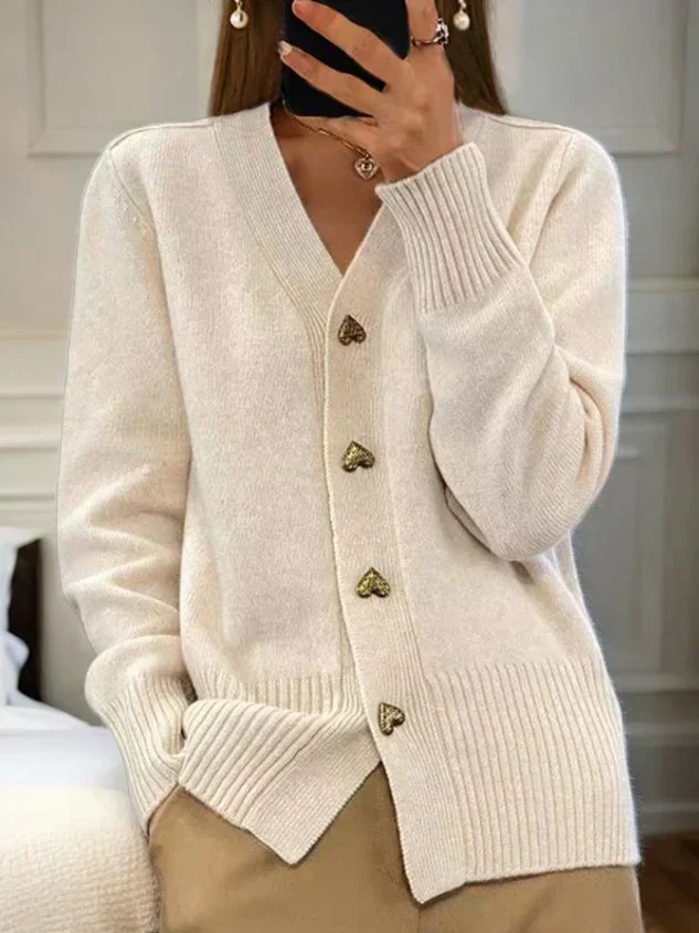 🌸Women's Casual Autumn Plain Yarn Buttoned Cardigan - Image 6
