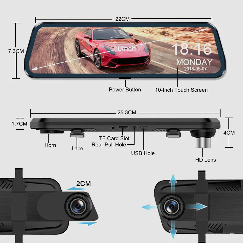 🔥Hot Sale 50％🔥10" HD Multi-Function Touch Screen Car Recorder ✈ Free shipping🔥 - Image 9