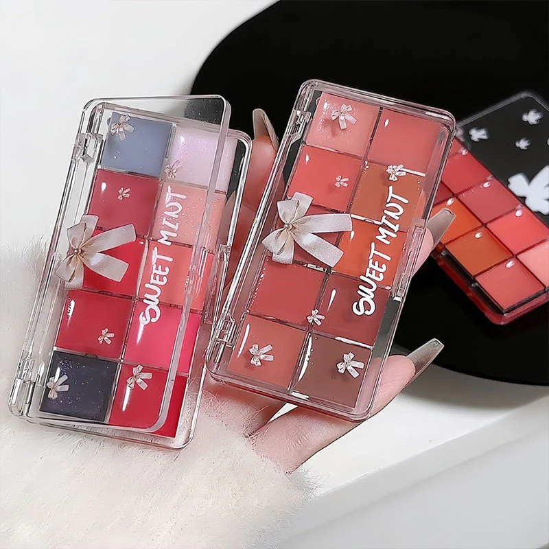 10 Color Long Lasting Glossy Lip Gloss Palette - Image 2