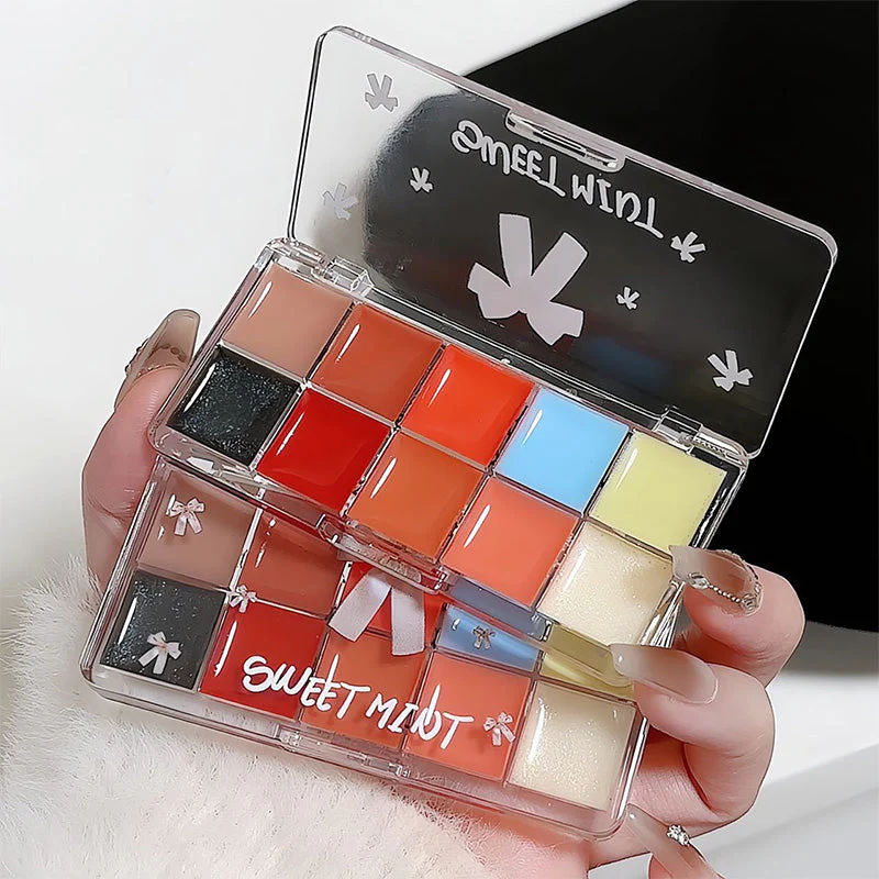 10 Color Long Lasting Glossy Lip Gloss Palette - Image 5