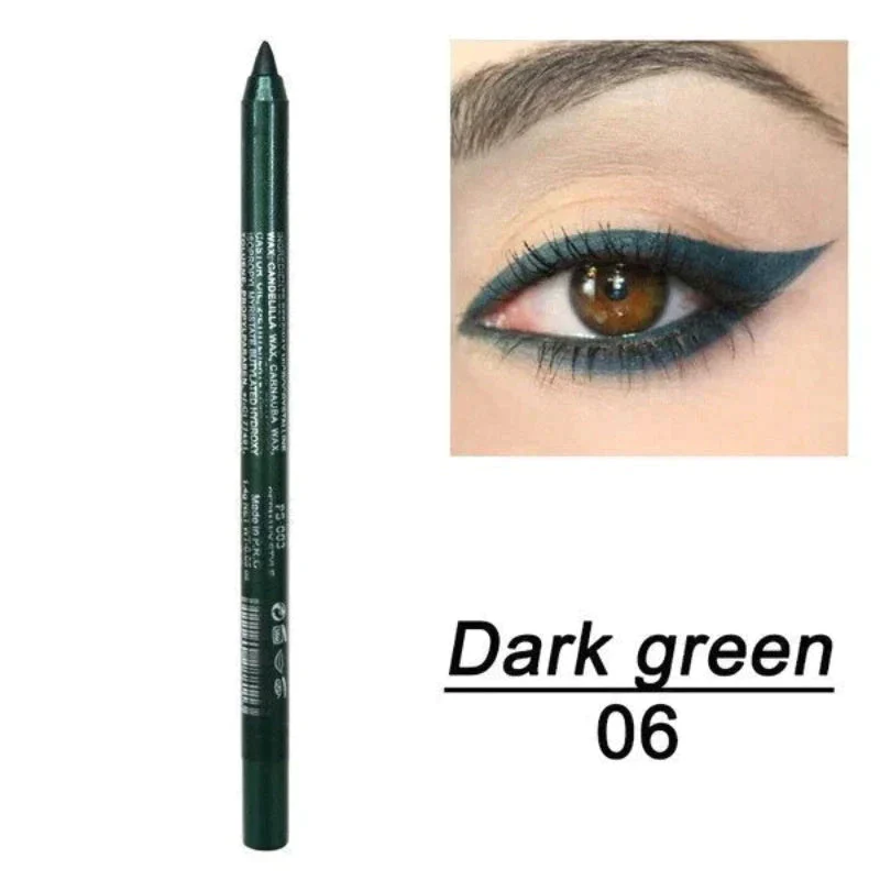 14-Pack Eyeliner Pencil Waterproof Colored Gel Liners with Metallic & Shimmer Finishes Smudge-Proof - Image 11