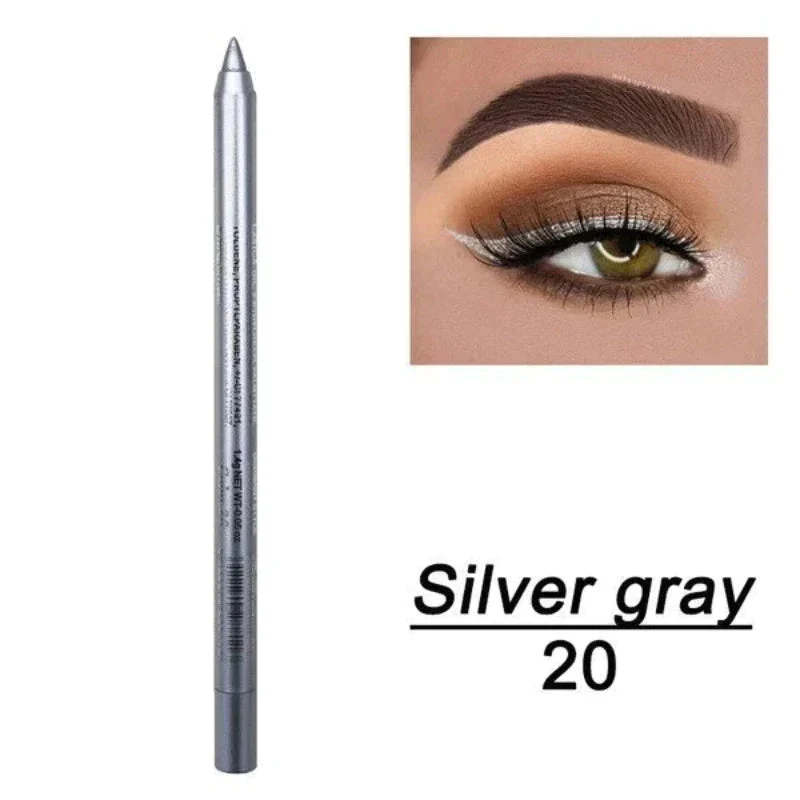 14-Pack Eyeliner Pencil Waterproof Colored Gel Liners with Metallic & Shimmer Finishes Smudge-Proof - Image 18