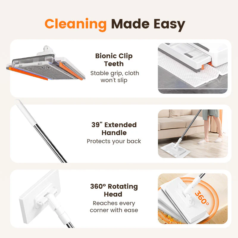 🧹Now only 40% off!💥Disposable Dust Mop with 4 Reusable Cloths - Image 4