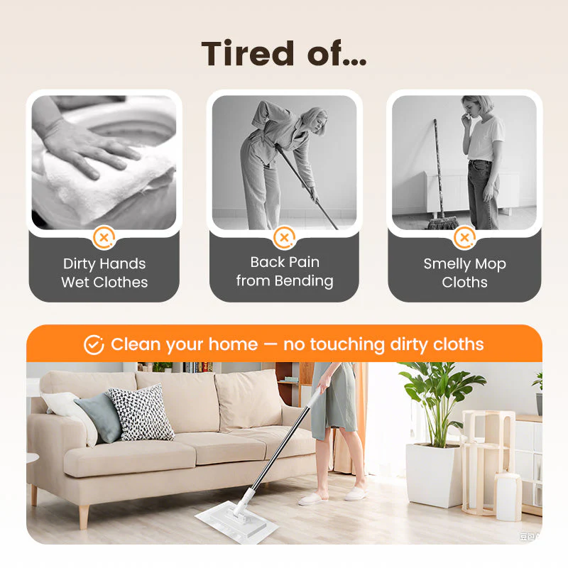 💥 Last day! 50% Off 💥Disposable Dust Mop with 4 Reusable Cloths - Image 2