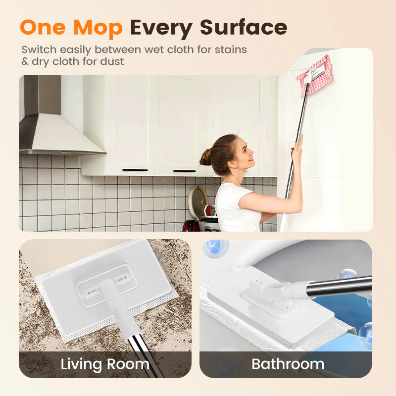 💥 Last day! 50% Off 💥Disposable Dust Mop with 4 Reusable Cloths - Image 5