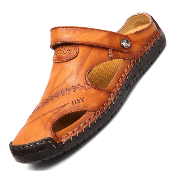 Large Size Soft Leather Men's Breathable Outdoor Sandals - Image 10