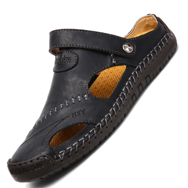 Large Size Soft Leather Men's Breathable Outdoor Sandals - Image 12
