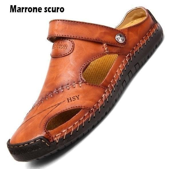 Large Size Soft Leather Men's Breathable Outdoor Sandals - Image 13