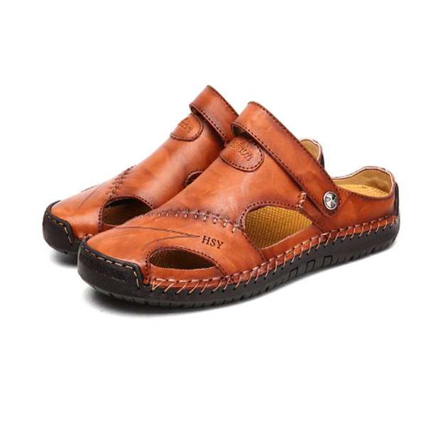 Large Size Soft Leather Men's Breathable Outdoor Sandals - Image 8