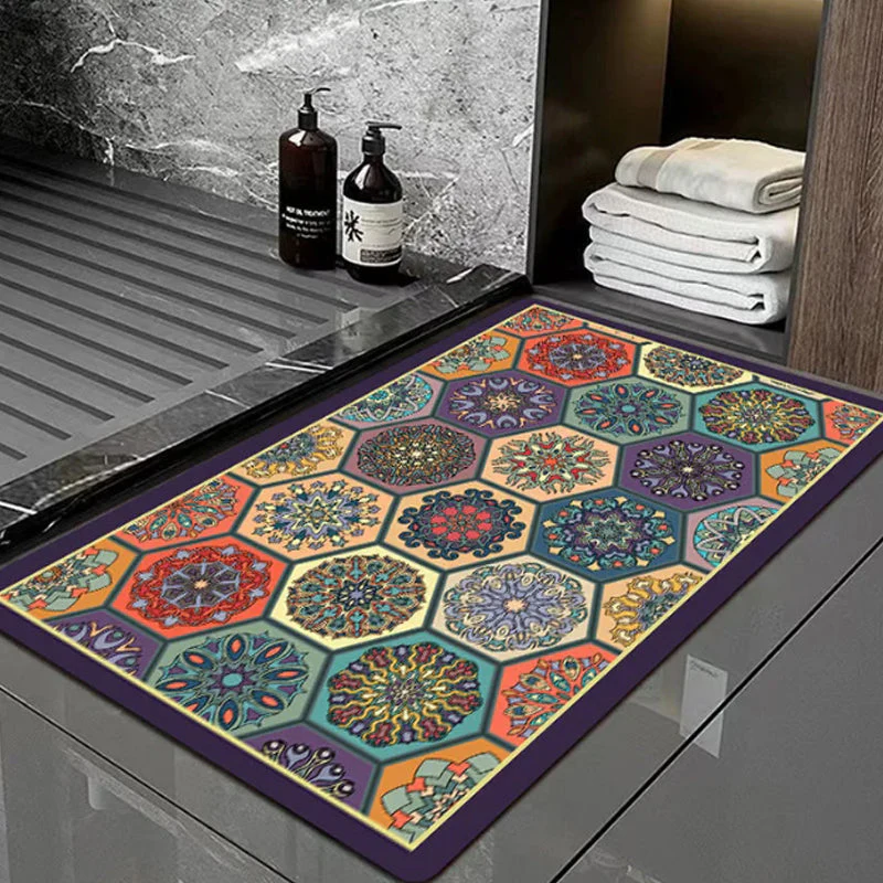 Bohemian Geometric Door Mat for Entryway - Image 3