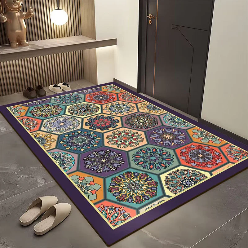 Bohemian Geometric Door Mat for Entryway - Image 9