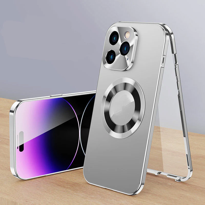 Double-sided Electroplated Glass Magnetic Phone Case - Image 10