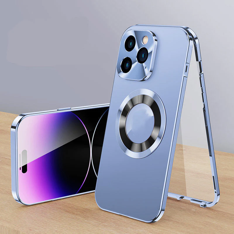 Double-sided Electroplated Glass Magnetic Phone Case - Image 11