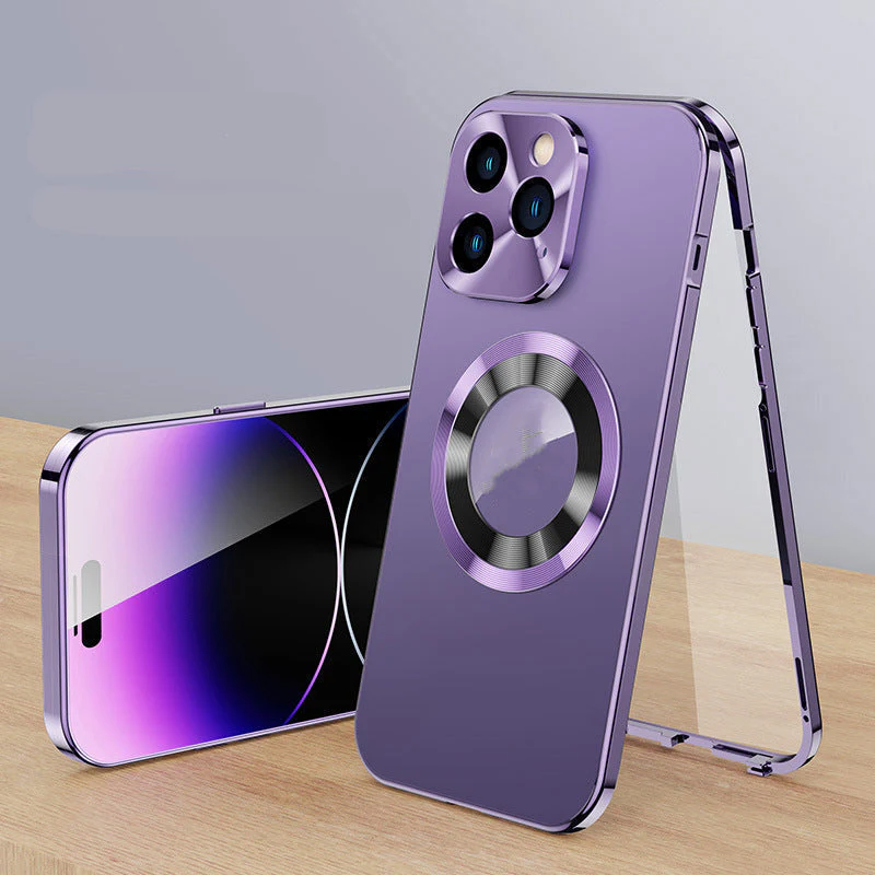 Double-sided Electroplated Glass Magnetic Phone Case - Image 12