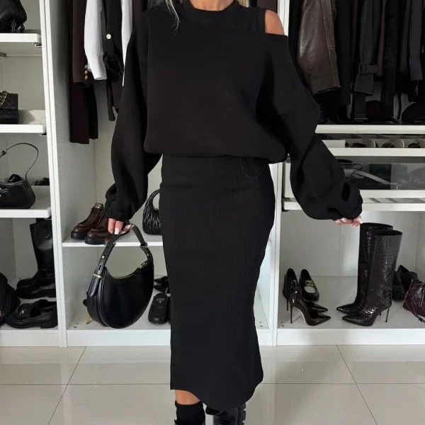 🔥Spring Sales 40%OFF🔥Women's Sweatshirt & Sleeveless Dress 2-Piece Set - Image 5