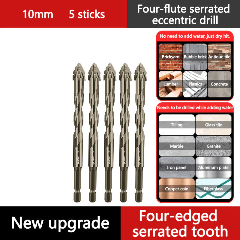 High-Strength 4-Flute Serrated Eccentric Drill Bit Kit - Image 18