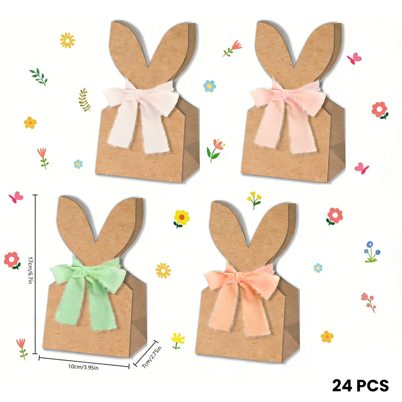 🐰 Brand New for 2026 | Easter Bunny Gift Bags with Ribbons | Ready-to-Fill in Seconds 🎀【24-Pack】 - Image 12