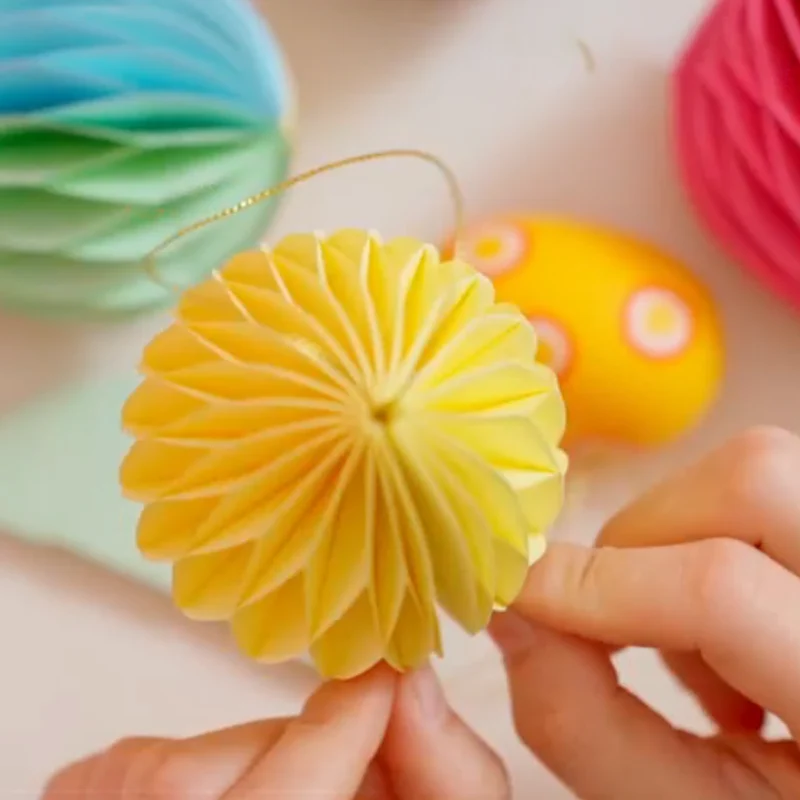 Easter Honeycomb Egg Hanging Decorations - Image 5