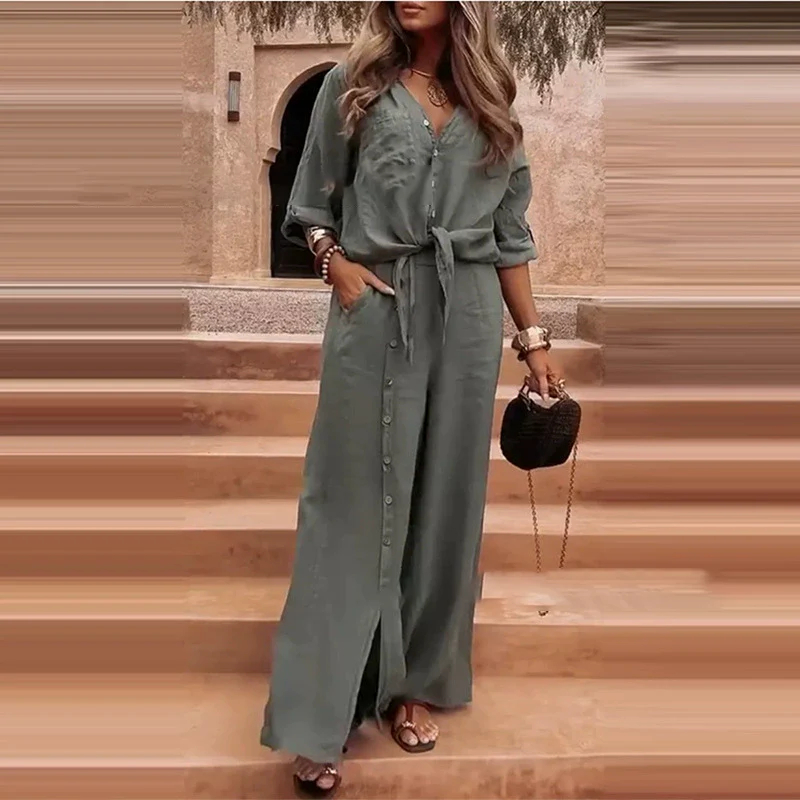 👗New arrival 40% OFF!🥰Women's Elegant Solid Color 2-Piece Set - Image 3