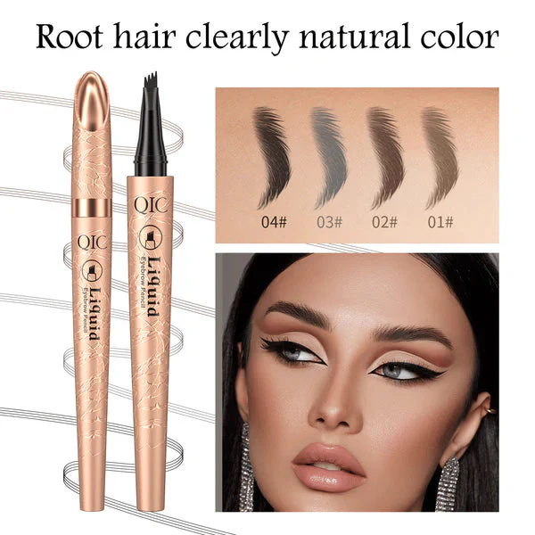 ✏️ BUY 1 GET 1 FREE! ✨ 3D Microblading Eyebrow Pencil – 4-Prong Tip, Waterproof & Natural Hair-Like Strokes 🖌️ - Image 6