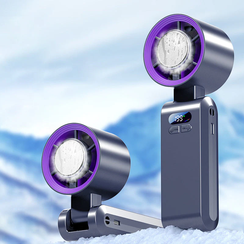 ❄️💨40% OFF Handheld Portable Fan with Ice Cooler⚡🥶 Personal Misting Fan for Outdoor Sports, Travel & Gym | Rechargeable, 3 Speeds, Instant Cooling Relief - Image 10