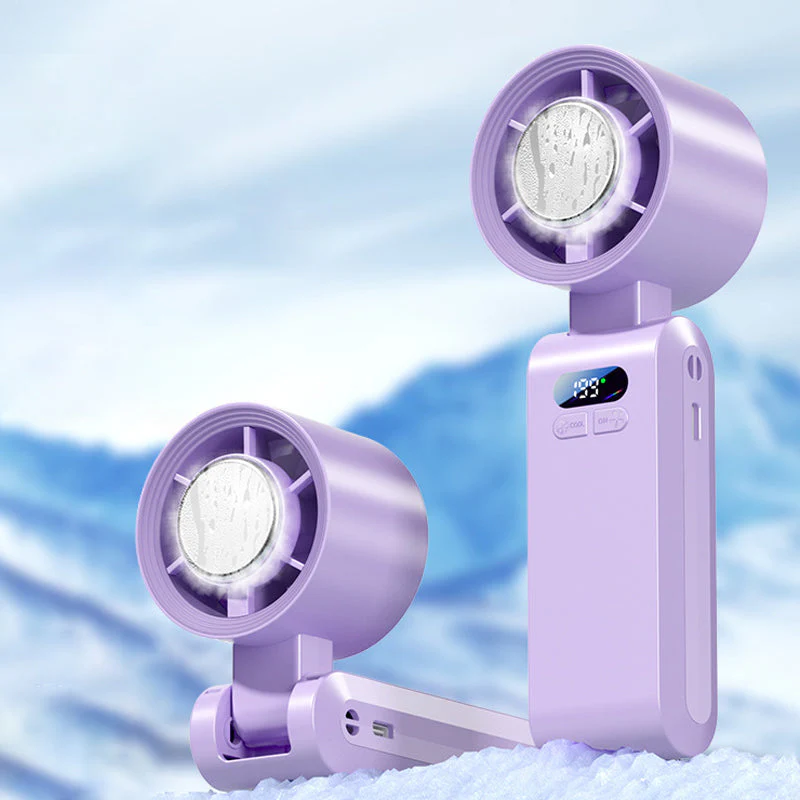 ❄️💨40% OFF Handheld Portable Fan with Ice Cooler⚡🥶 Personal Misting Fan for Outdoor Sports, Travel & Gym | Rechargeable, 3 Speeds, Instant Cooling Relief - Image 12