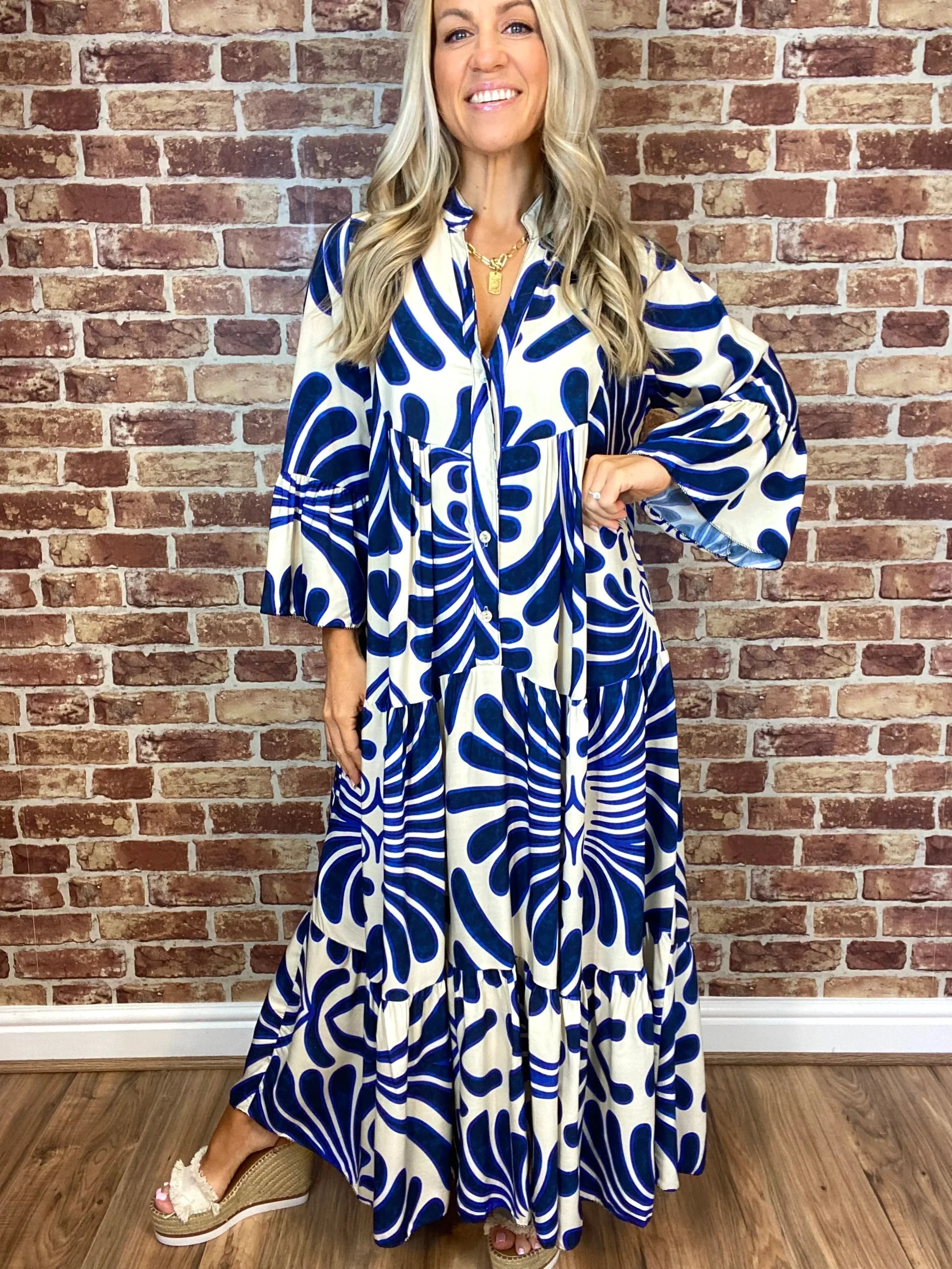 🍃Floral Print Bell Sleeve Soft and Breathable Maxi Dress🔥Free Shipping🔥 - Image 4