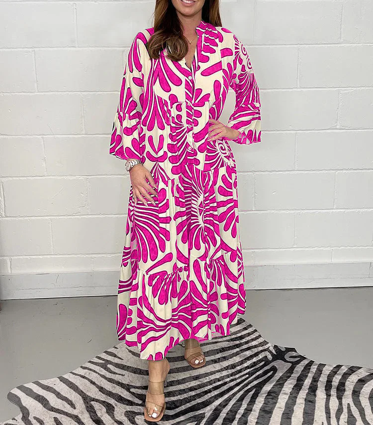 🍃Floral Print Bell Sleeve Soft and Breathable Maxi Dress🔥Free Shipping🔥 - Image 8