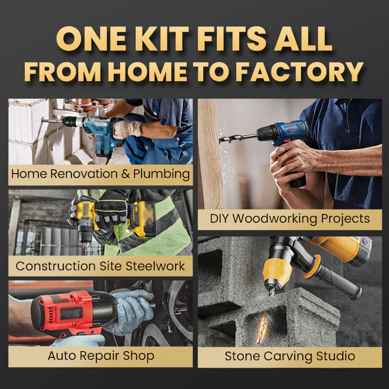 🔥2025 Hot Sale🔥High-Strength 4-Flute Serrated Eccentric Drill Bit Kit - Image 10