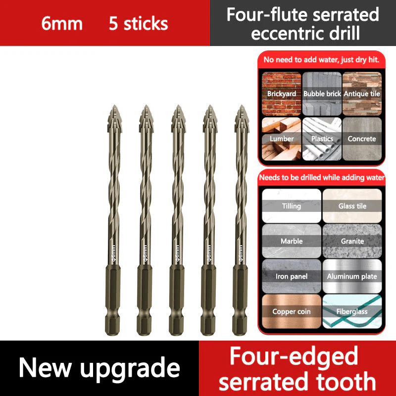 🔥2025 Hot Sale🔥High-Strength 4-Flute Serrated Eccentric Drill Bit Kit - Image 16
