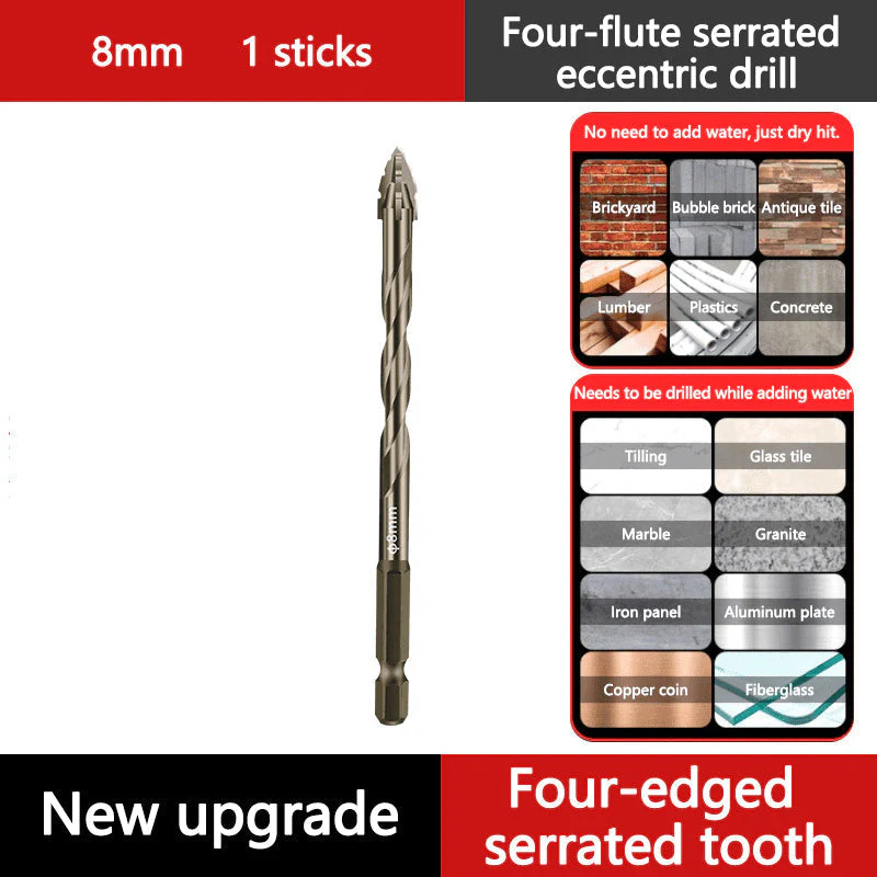 🔥2025 Hot Sale🔥High-Strength 4-Flute Serrated Eccentric Drill Bit Kit - Image 22