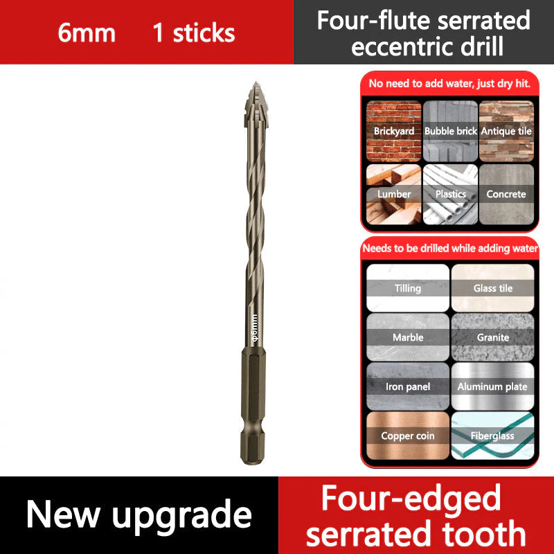 🔥2025 Hot Sale🔥High-Strength 4-Flute Serrated Eccentric Drill Bit Kit - Image 23