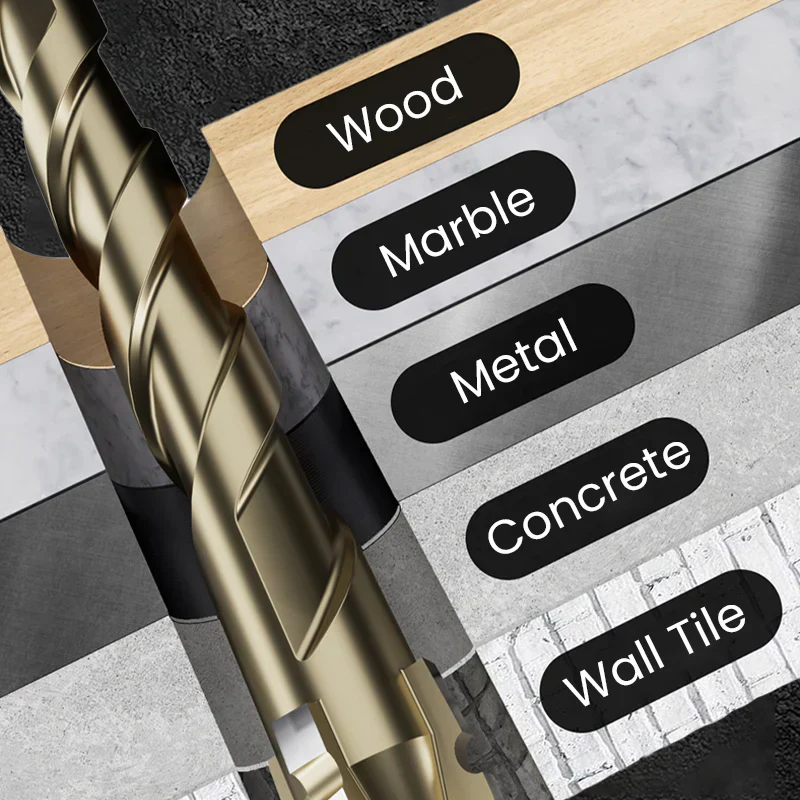 🔥2025 Hot Sale🔥High-Strength 4-Flute Serrated Eccentric Drill Bit Kit - Image 3