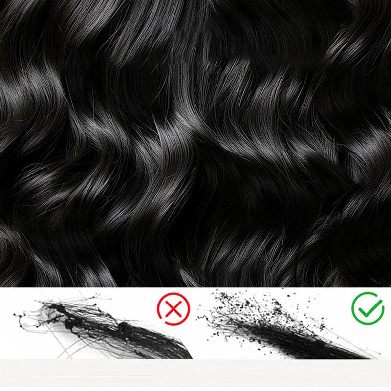 Full Head Wig Set with Removable Gray Headband - Image 4