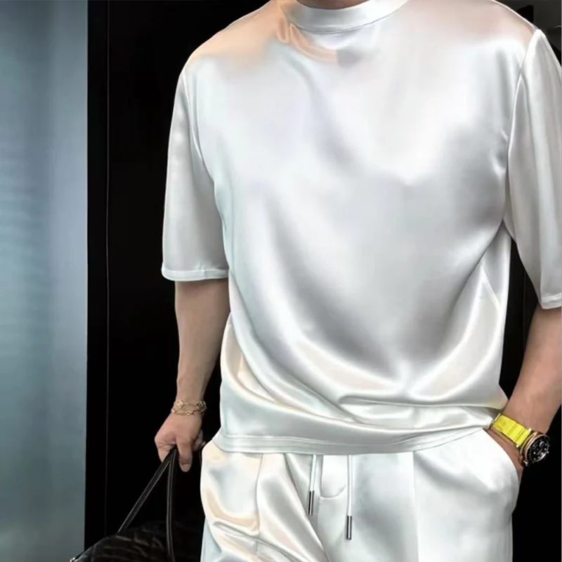 ⏳55% OFF🔥High Quality Men's Mercerized Cotton Casual Solid Color Top and Shorts Two-Piece Set【Loose fit, suitable for all occasions】 - Image 6