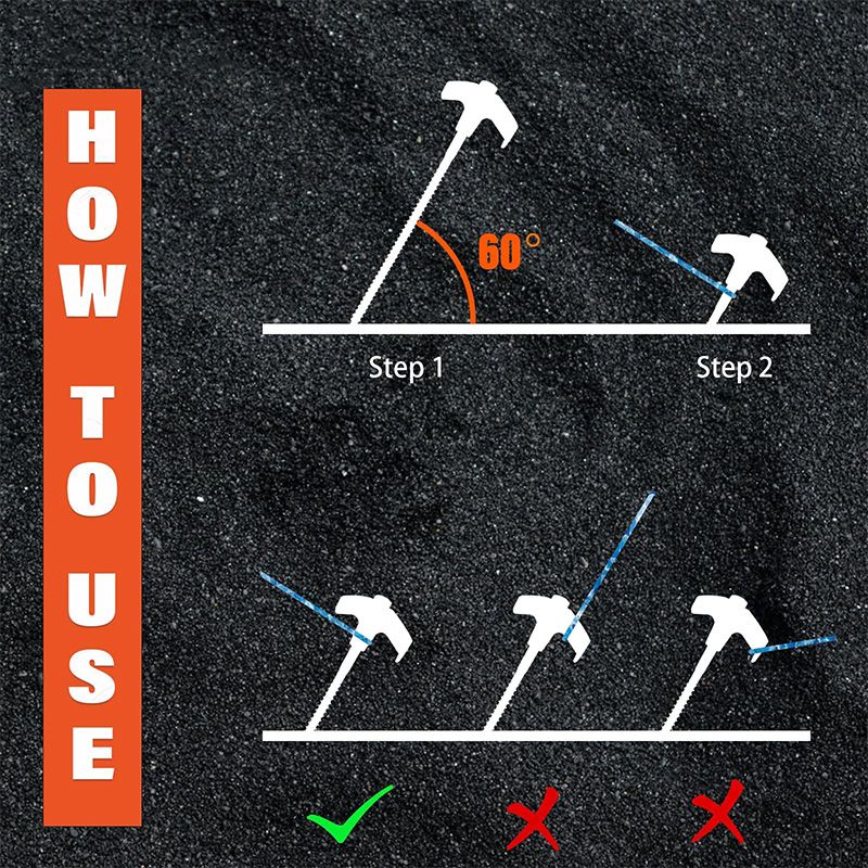 ✈️8" Screw-in Tent Stakes Ground Anchors - Image 5