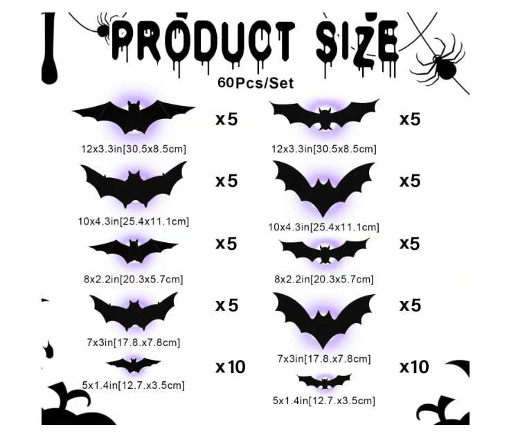 🎃HOT SALE 50% OFF🦇Halloween 3D Lighted Bats - Image 17