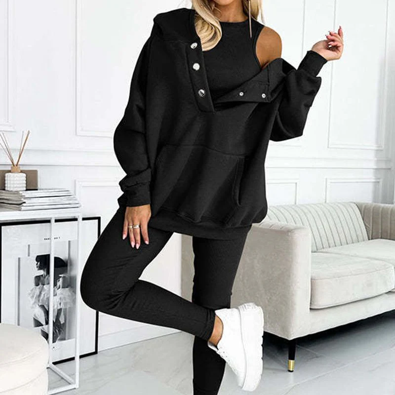 Hooded Casual and Comfortable Sweatshirt Suit - Image 18