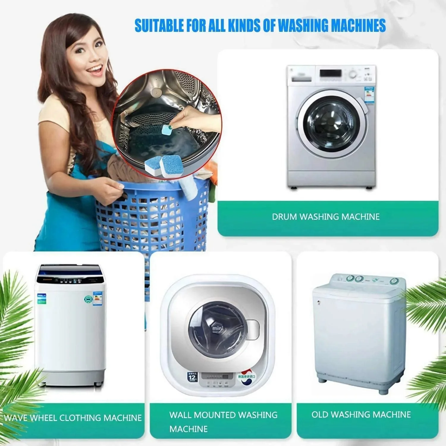 🧼 BUY 2 GET 3 FREE! ✨ Washing Machine Deep Cleaner Tablets – Eliminates 99% Germs, Removes Odors & Prevents Mold 🧽 - Image 6