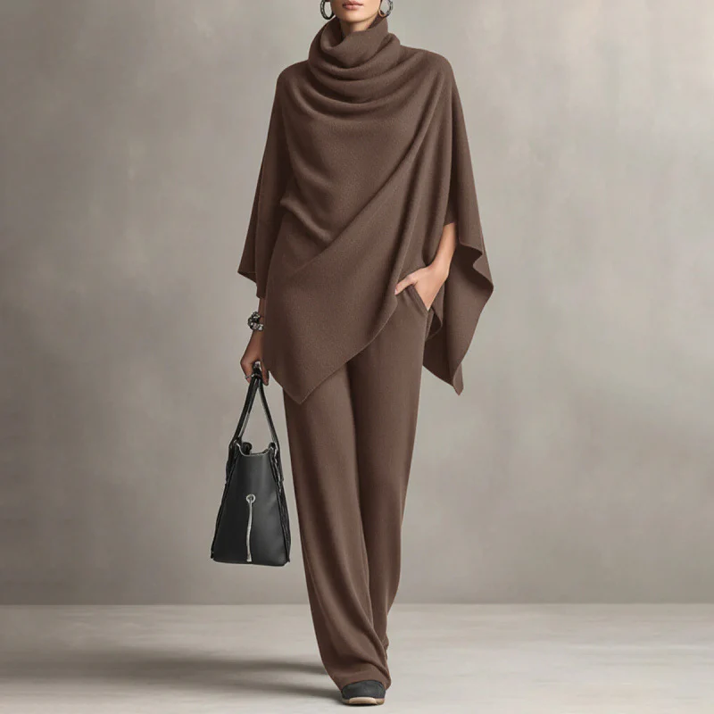 🧥New arrival 40% OFF!🥰 Women's Turtleneck and Wide Leg Pants Set – Soft Fabric, Relaxed & Versatile Fit ✨ - Image 6