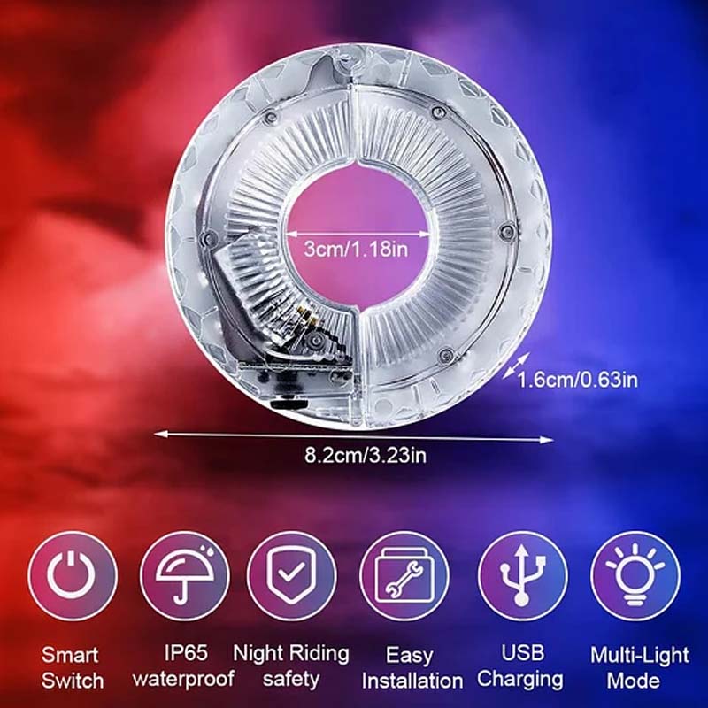 🚴40% OFF! 💫 LED Bike Hub Light – Waterproof, Easy to Install & 8 Colour Modes 🌈 - Image 3