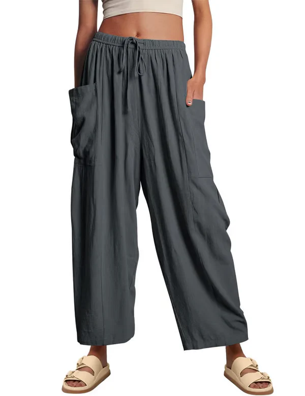 👖Women's Linen Casual Wide Leg Pants - Image 14