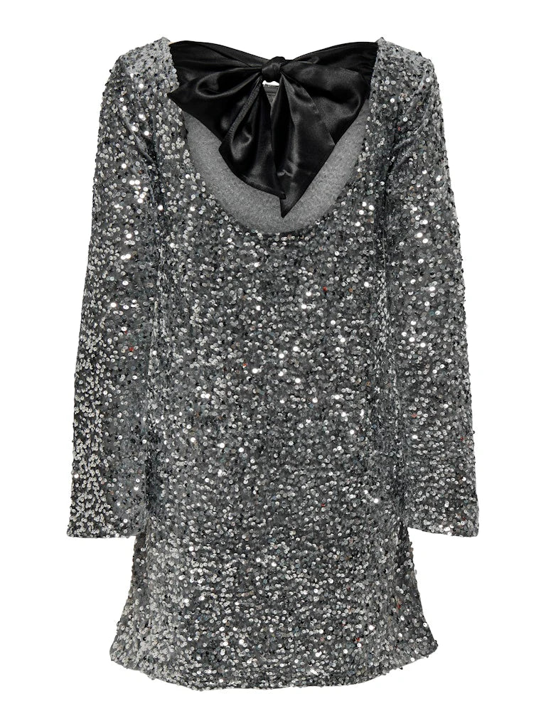🎀Dance All Night Sequin Back Tie Up Bow Loose Mini Cute Dress🎀 - Image 16